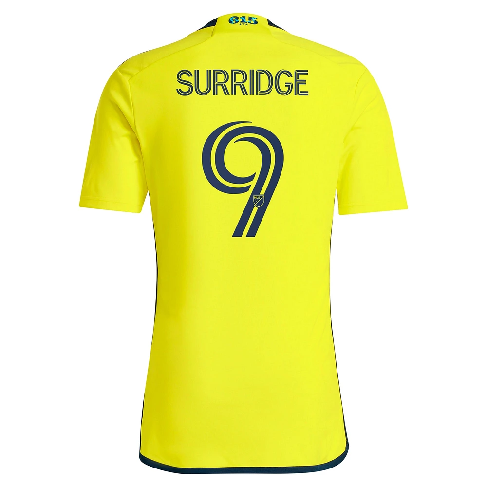 Men's adidas Sam Surridge Yellow Nashville SC 2024 The 615 Kit Replica Player Jersey