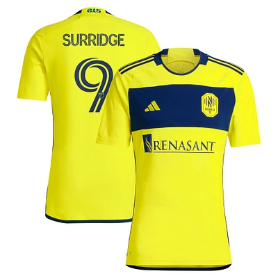 Maillot de joueur adidas Sam Surridge Nashville SC 2024 The 615 Kit Replica pour homme, jaune