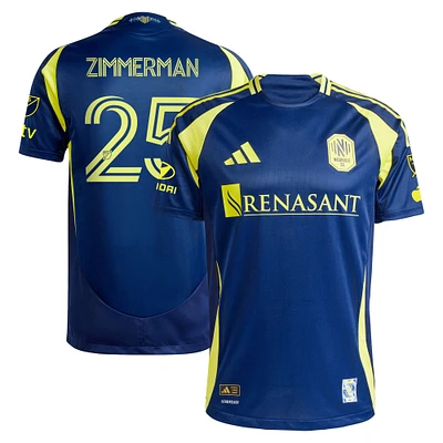 Men's adidas Walker Zimmerman Navy Nashville SC 2025 The Heart Of Kit Authentic Player Jersey