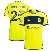Maillot de joueur authentique adidas Walker Zimmerman Nashville SC 2024 The 615 Kit Jaune pour homme