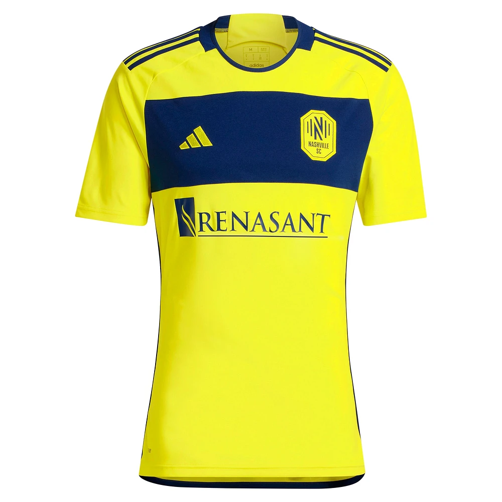 Maillot adidas Nashville SC 2024 The 615 Kit Replica pour homme, jaune