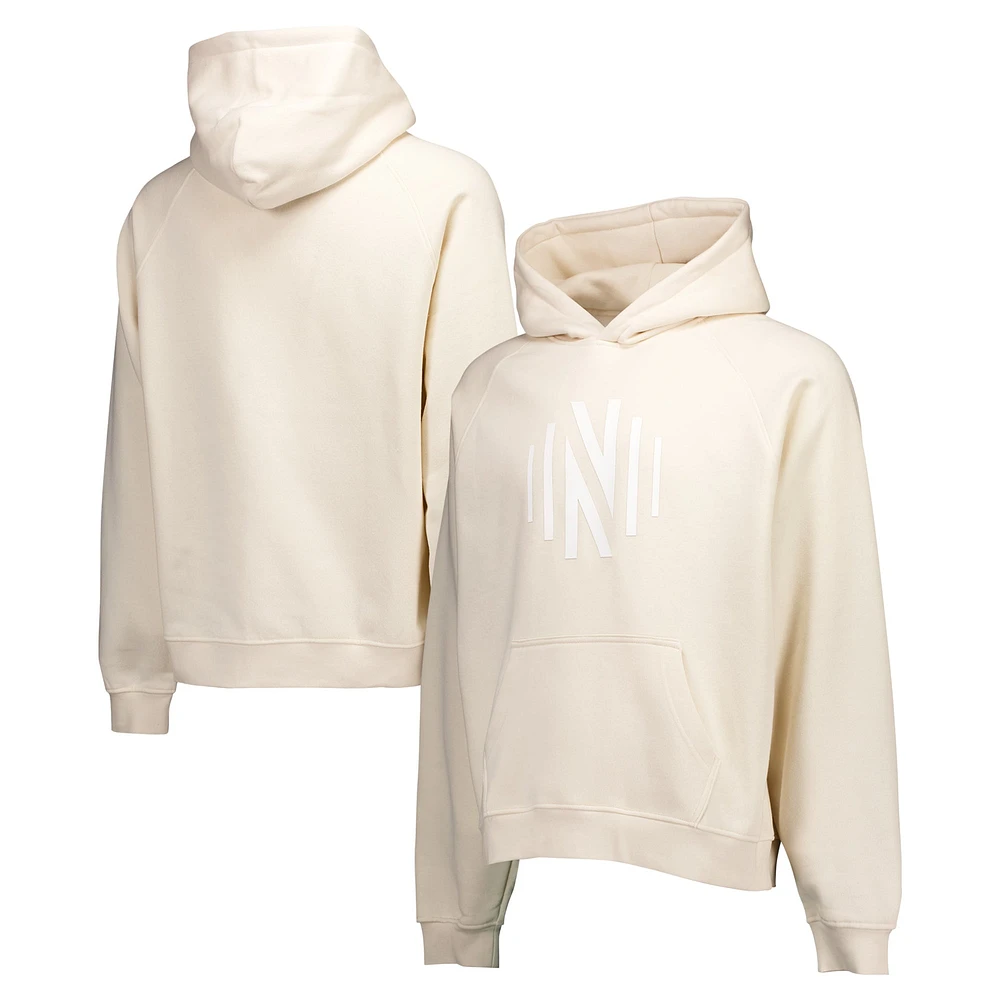 Men's Cream Nashville SC Tonal Raglan Oversized Pullover Hoodie