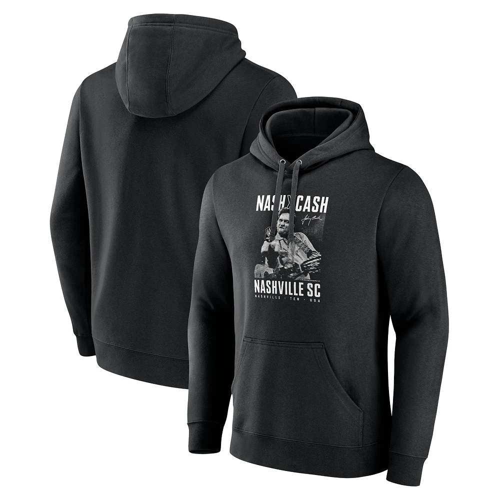 Sweat à capuche noir Johnny Cash Finger Nashville SC Fanatics pour hommes