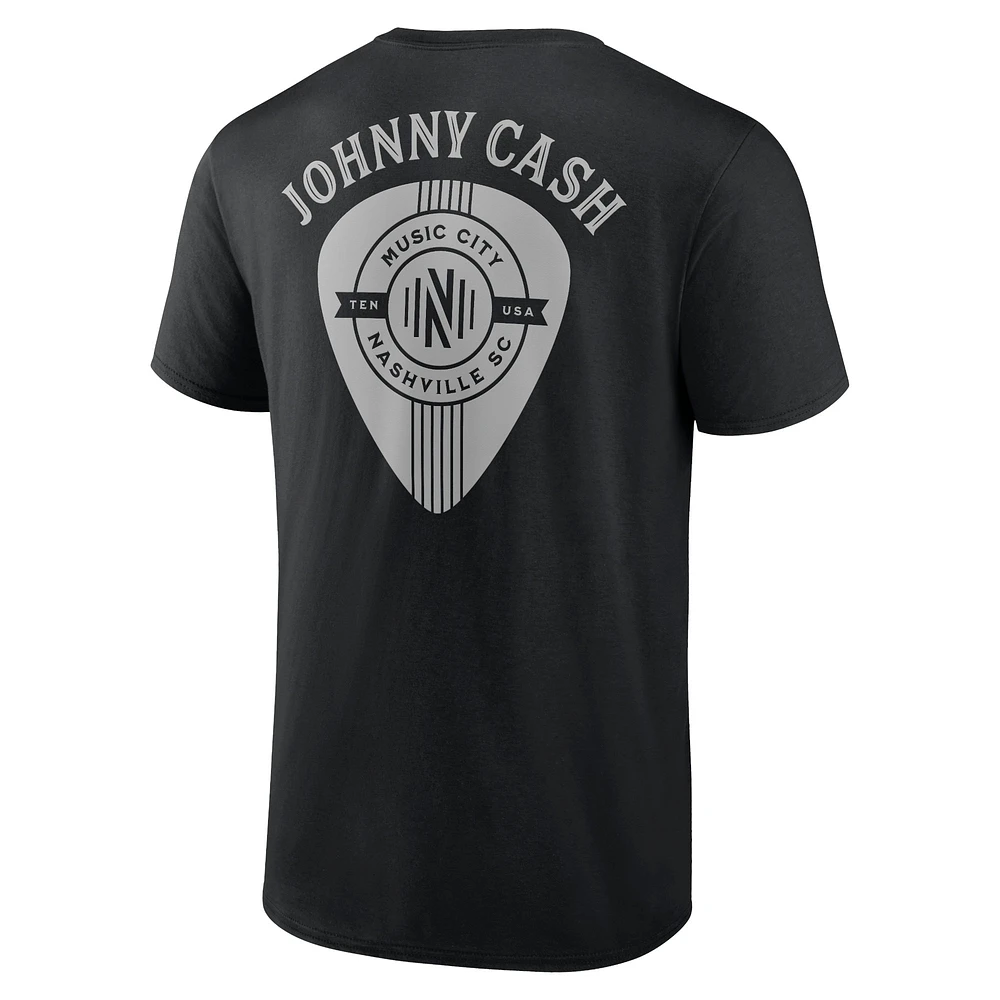 T-shirt noir de marque Fanatics Nashville SC Johnny Cash Music City pour homme