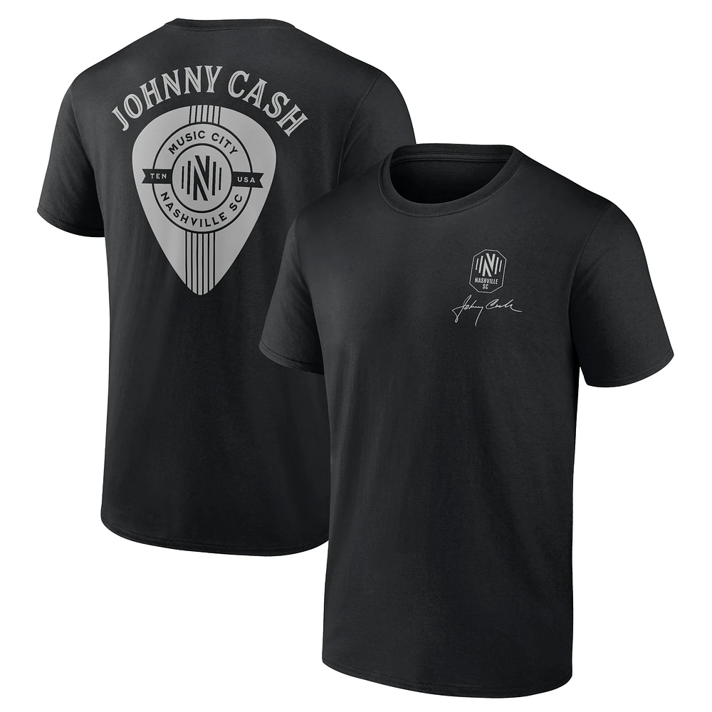 Men's Fanatics Black Nashville SC Johnny Cash Music City T-Shirt