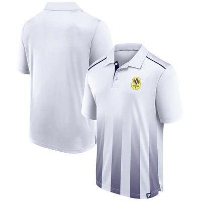 Polo Fanatics Nashville SC Line Up Fade blanc pour hommes