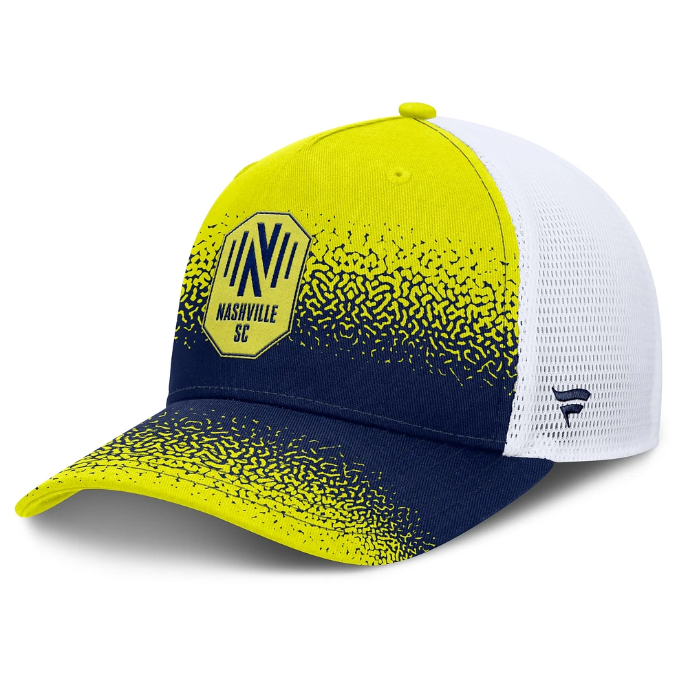 Casquette ajustable pour homme Fanatics Nashville SC Libero Trucker jaune