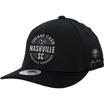 Nashville SC x Johnny Cash Mitchell & Ness Adjustable Hat - Black