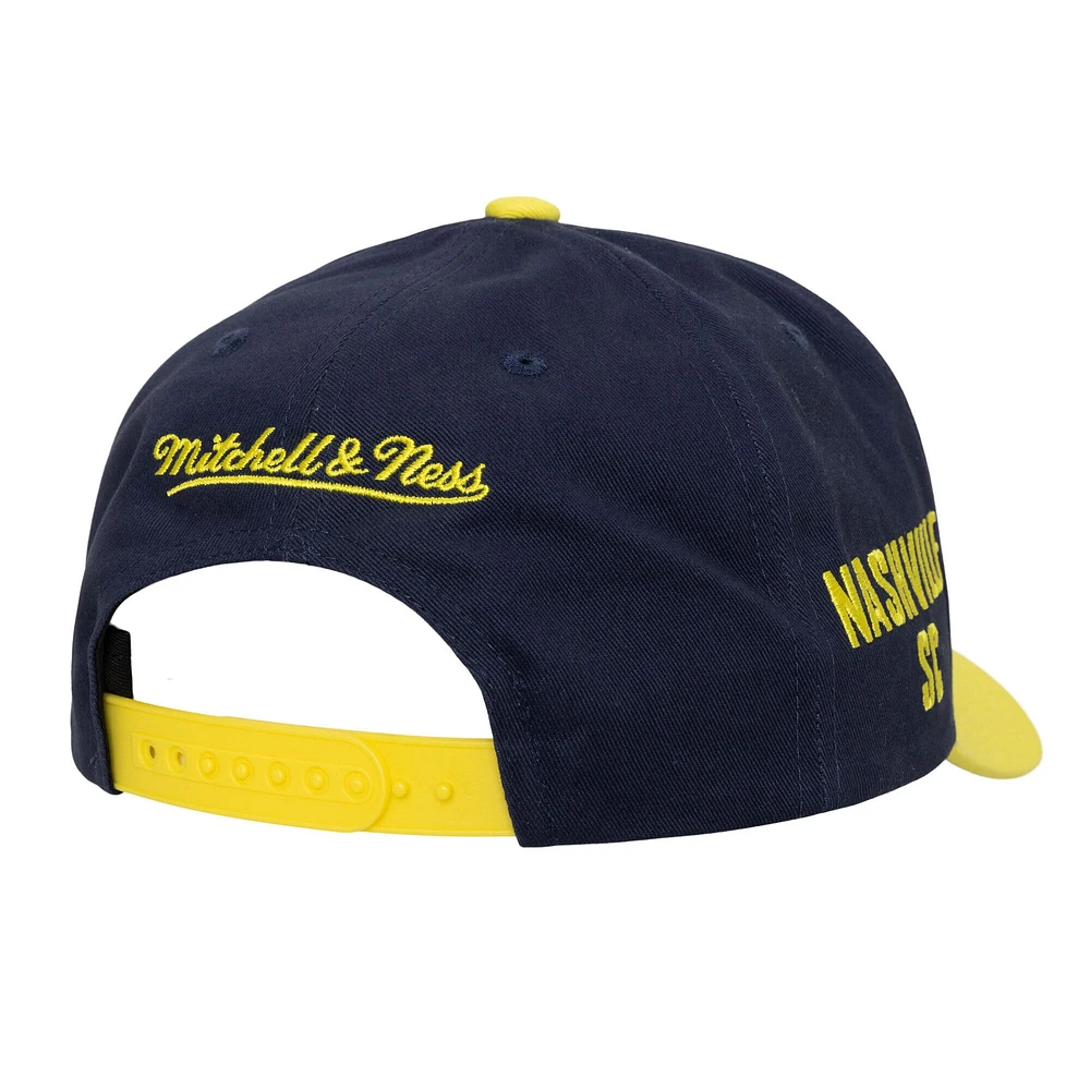 Men's Mitchell & Ness Cream Nashville SC Brushed Off Pro Crown Snapback Hat