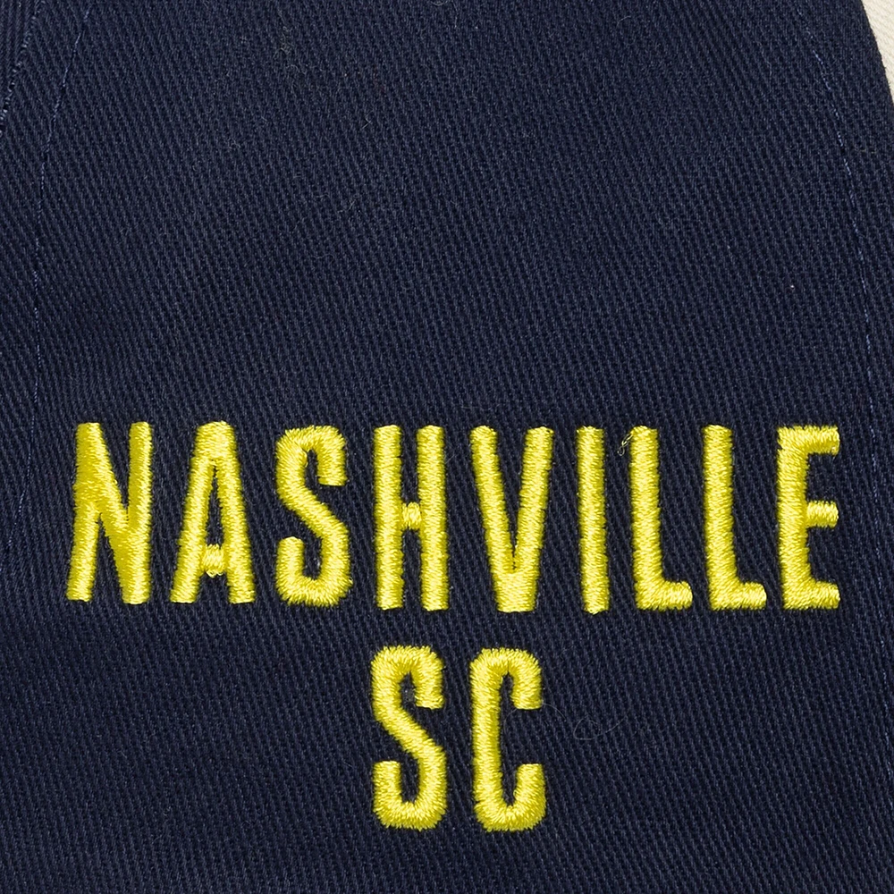 Men's Mitchell & Ness Cream Nashville SC Brushed Off Pro Crown Snapback Hat