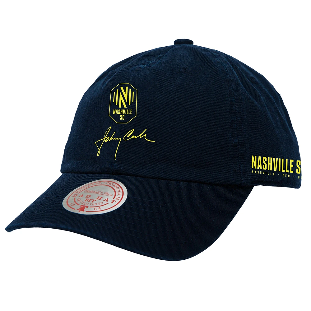 Casquette ajustable Nashville SC x Johnny Cash Mitchell & Ness pour homme, bleu marine