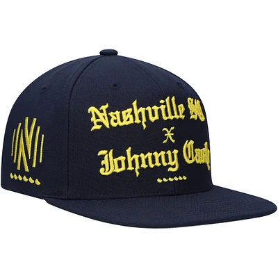 Casquette réglable Mitchell & Ness Nashville SC x Johnny Cash Snapback pour hommes