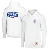 Sweat à capuche blanc Mitchell & Ness Nashville SC 2024 Hook 615 pour hommes