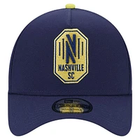 Casquette ajustable 9FORTY A-Frame New Era pour hommes, bleu marine Nashville SC 2024 Kick Off Collection