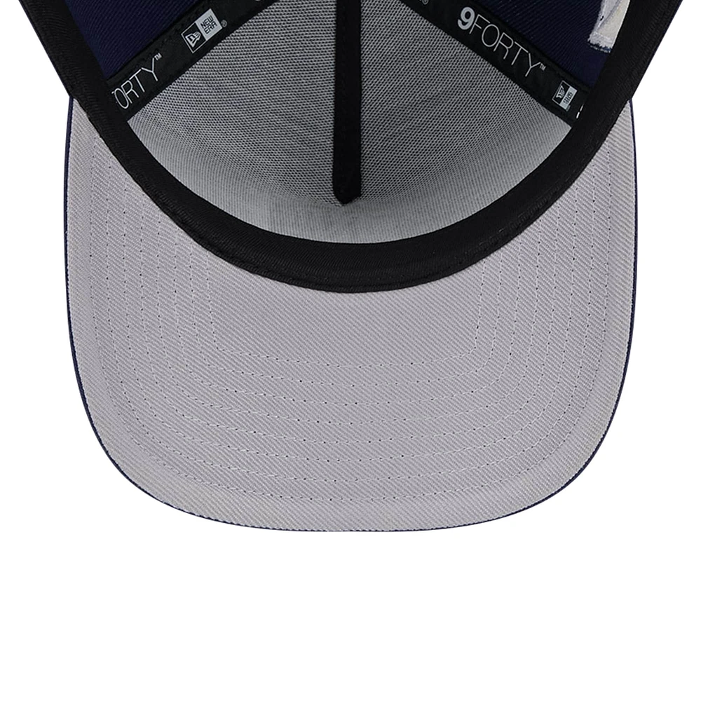 Casquette ajustable 9FORTY A-Frame New Era pour hommes, bleu marine Nashville SC 2024 Kick Off Collection