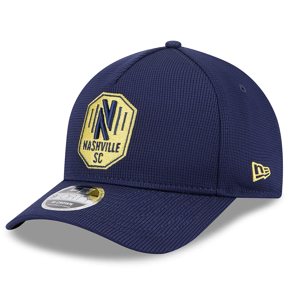 Men's New Era Navy Nashville SC 2025 Jersey Hook 9FORTY M-Crown Adjustable Hat
