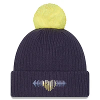 Men's New Era  Navy Nashville SC 2025 Jersey Hook Cuffed Knit Hat with Pom