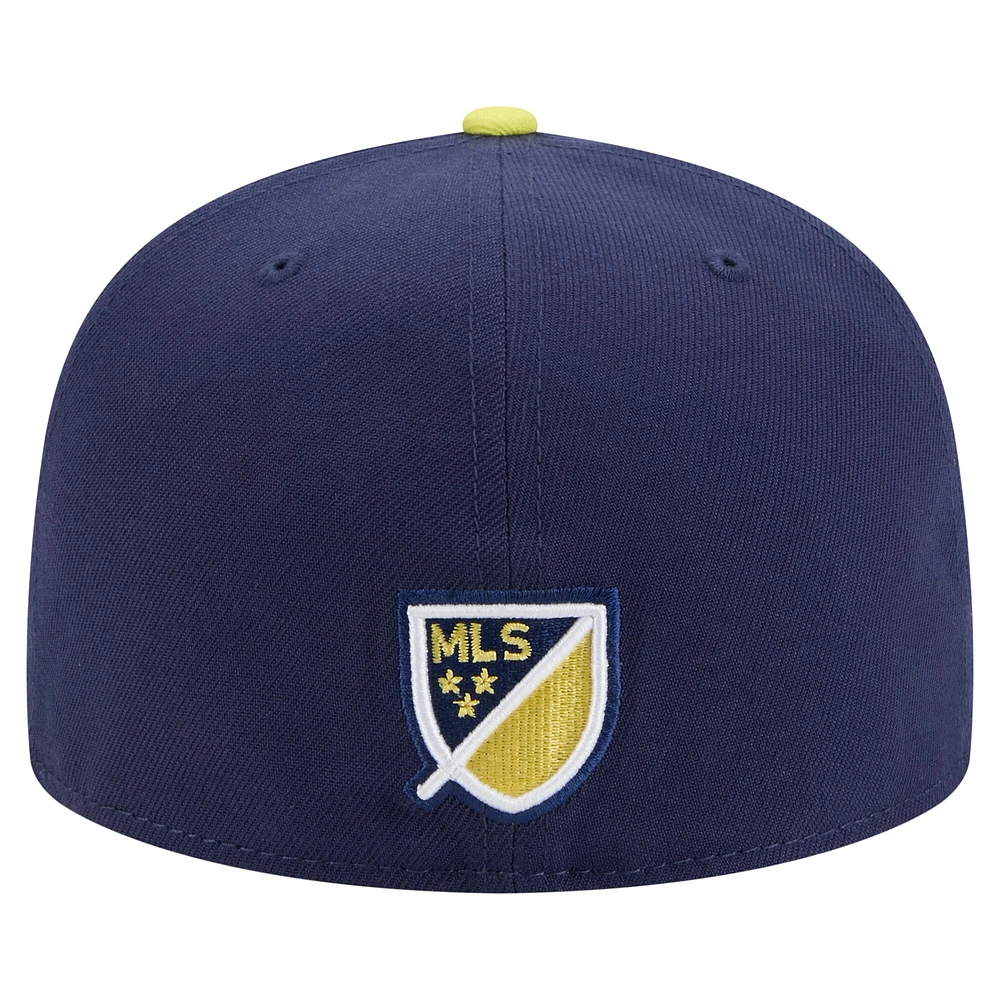 Casquette ajustée Nashville SC 2025 Kickoff 59FIFTY bleu marine pour homme de New Era