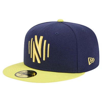 Casquette ajustée Nashville SC 2025 Kickoff 59FIFTY bleu marine pour homme de New Era