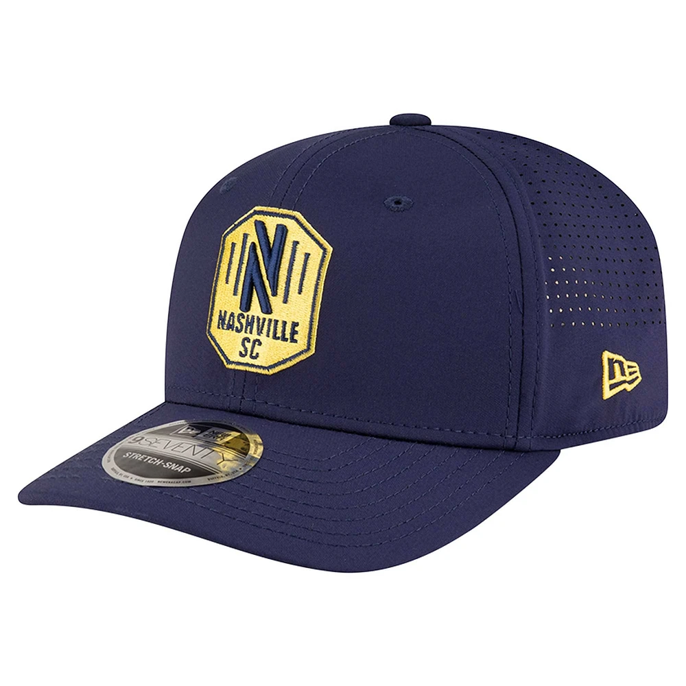 Men's New Era Navy Nashville SC 9SEVENTY COOLERA Stretch-Snap Adjustable Hat