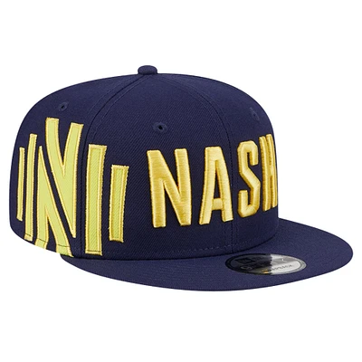 Casquette Snapback Nashville SC Jumbo 9FIFTY New Era pour hommes bleu marine