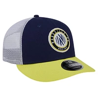 Men's New Era Navy Nashville SC Throwback Trucker Low Profile 9FIFTY Snapback Hat