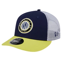 Men's New Era Navy Nashville SC Throwback Trucker Low Profile 9FIFTY Snapback Hat