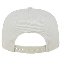 Casquette réglable de golfeur en velours côtelé Nashville SC Throwback New Era blanche pour hommes