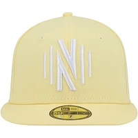 Men's New Era Yellow Nashville SC Pastel Pack 59FIFTY Fitted Hat