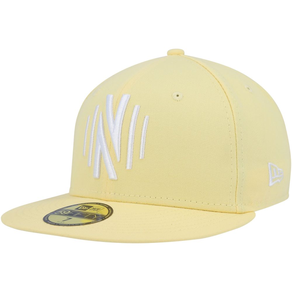 Men's New Era Yellow Nashville SC Pastel Pack 59FIFTY Fitted Hat