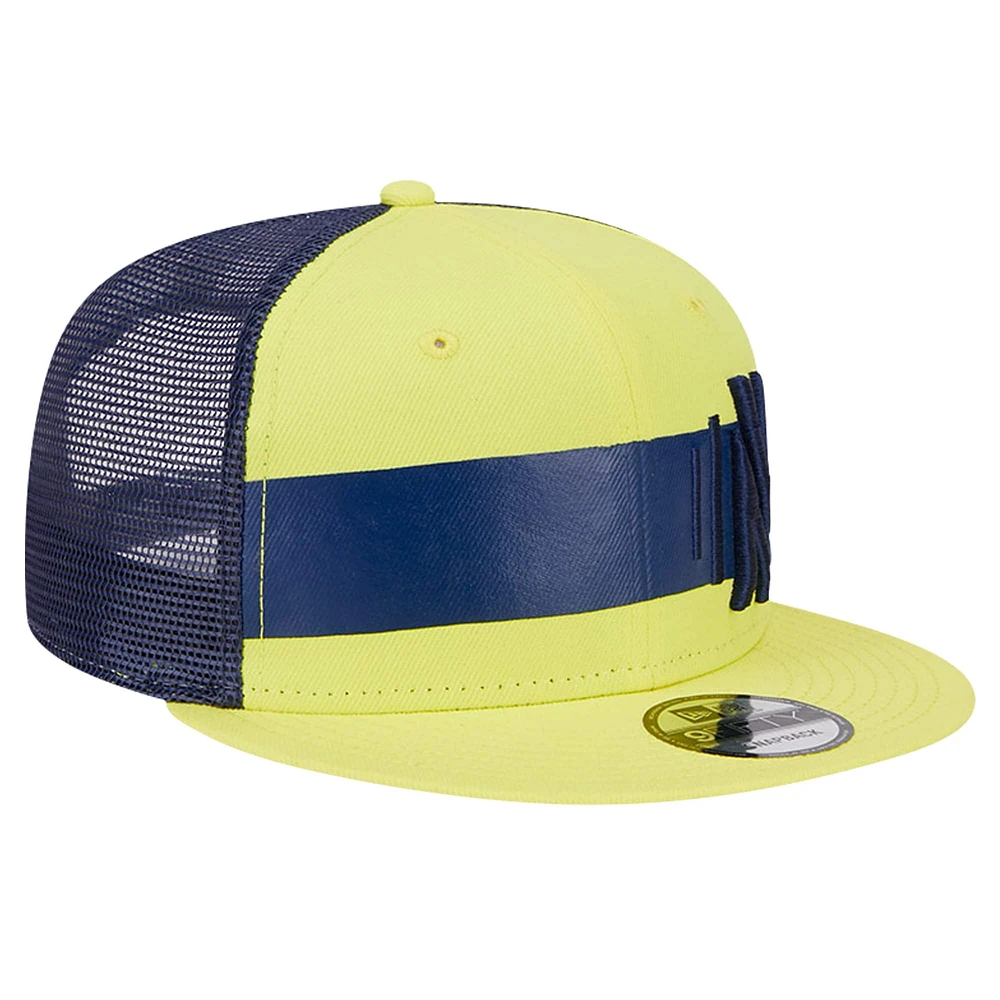 Casquette Snapback Nashville SC Trucker 9FIFTY jaune New Era pour hommes