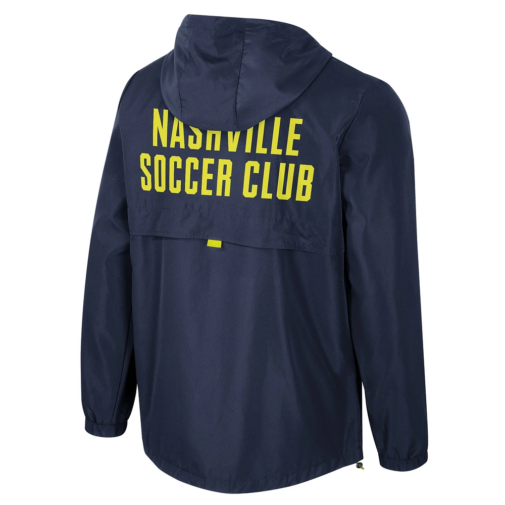 Men's Stadium Essentials Navy Nashville SC Compete Quarter-Zip Jacket