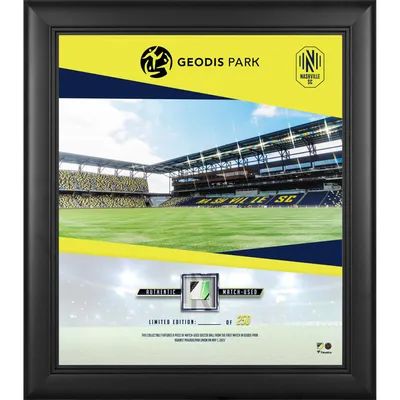 Nashville SC Fanatics Authentic Framed 15" x 17" Nashville GEODIS Park Stadium Debut Collage with a Piece of Match-Used Soccer Ball - Limited Edition of 250