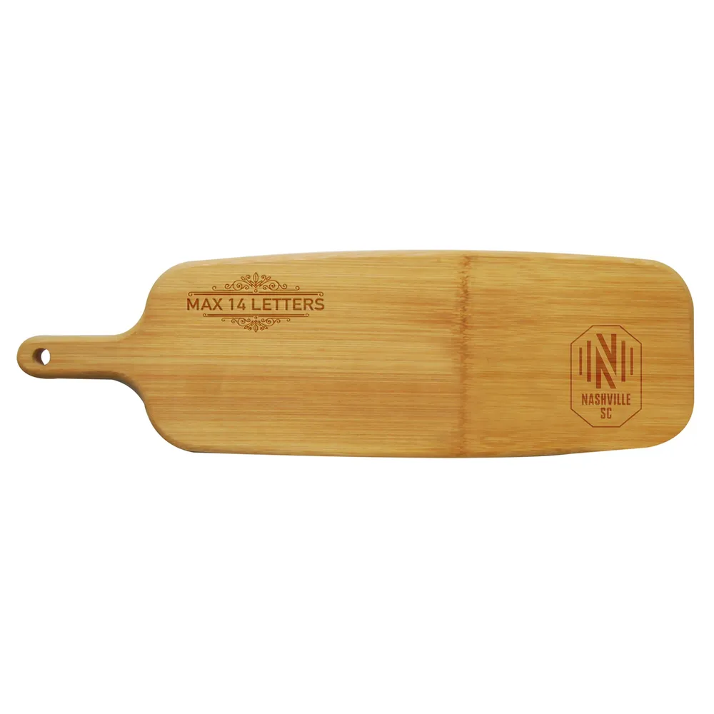 Nashville SC Personalized Bamboo Paddle Serving Board