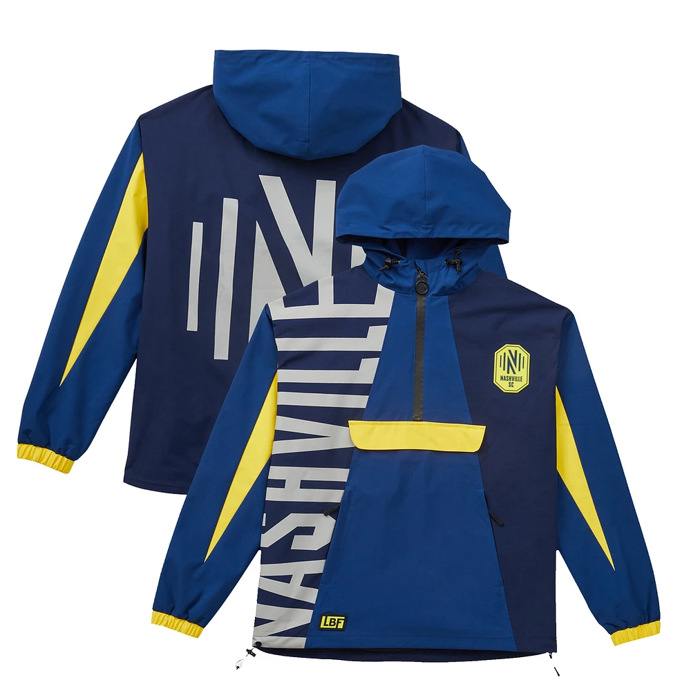 Veste Anorak à demi-zip unisexe Live Breathe Futbol Navy Nashville SC Tekker