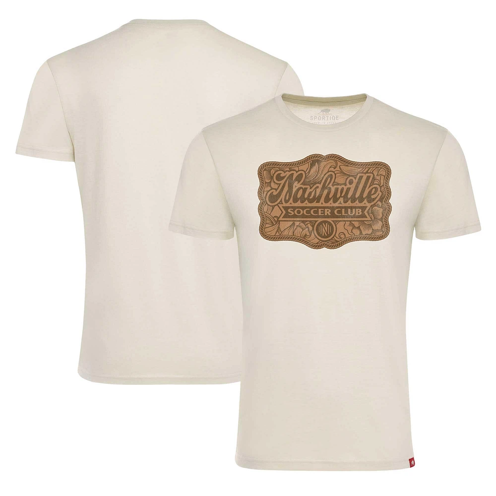 T-shirt triple mélange confortable Sportiqe Cream Nashville SC unisexe