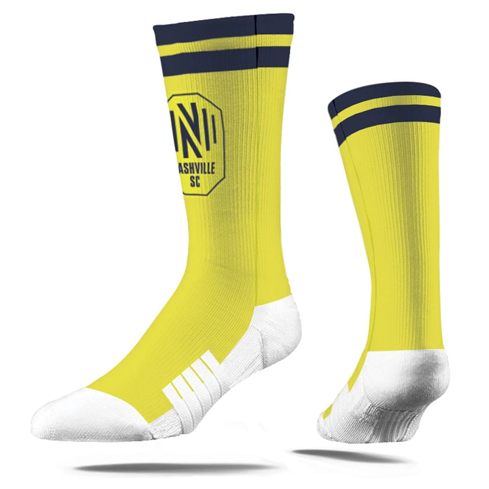 Chaussettes unisexe Strideline jaune Nashville SC 2024 Jersey Hook Premium Crew