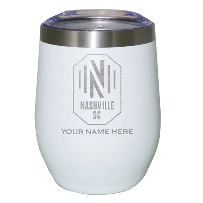 Nashville SC 12oz. Personalized White Stemless Tumbler - White