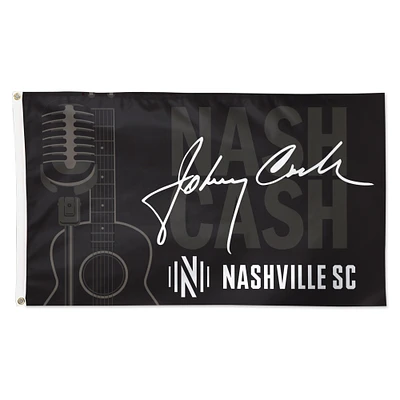 WinCraft Nashville SC x Johnny Cash Drapeau de luxe unilatéral 3 pi x 5 pi