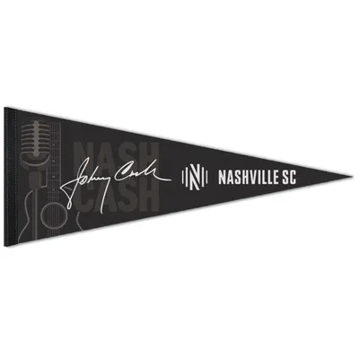 WinCraft Nashville SC x Johnny Cash Microphone 12" x 30" Fanion Premium