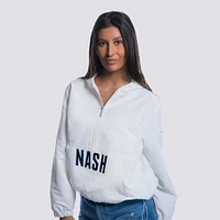 Women's Lusso  White Nashville SC Paige Half-Zip Hooded Jacket