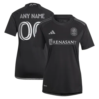 Nashville SC adidas Women's 2023 Man Black Kit Replica Custom Jersey