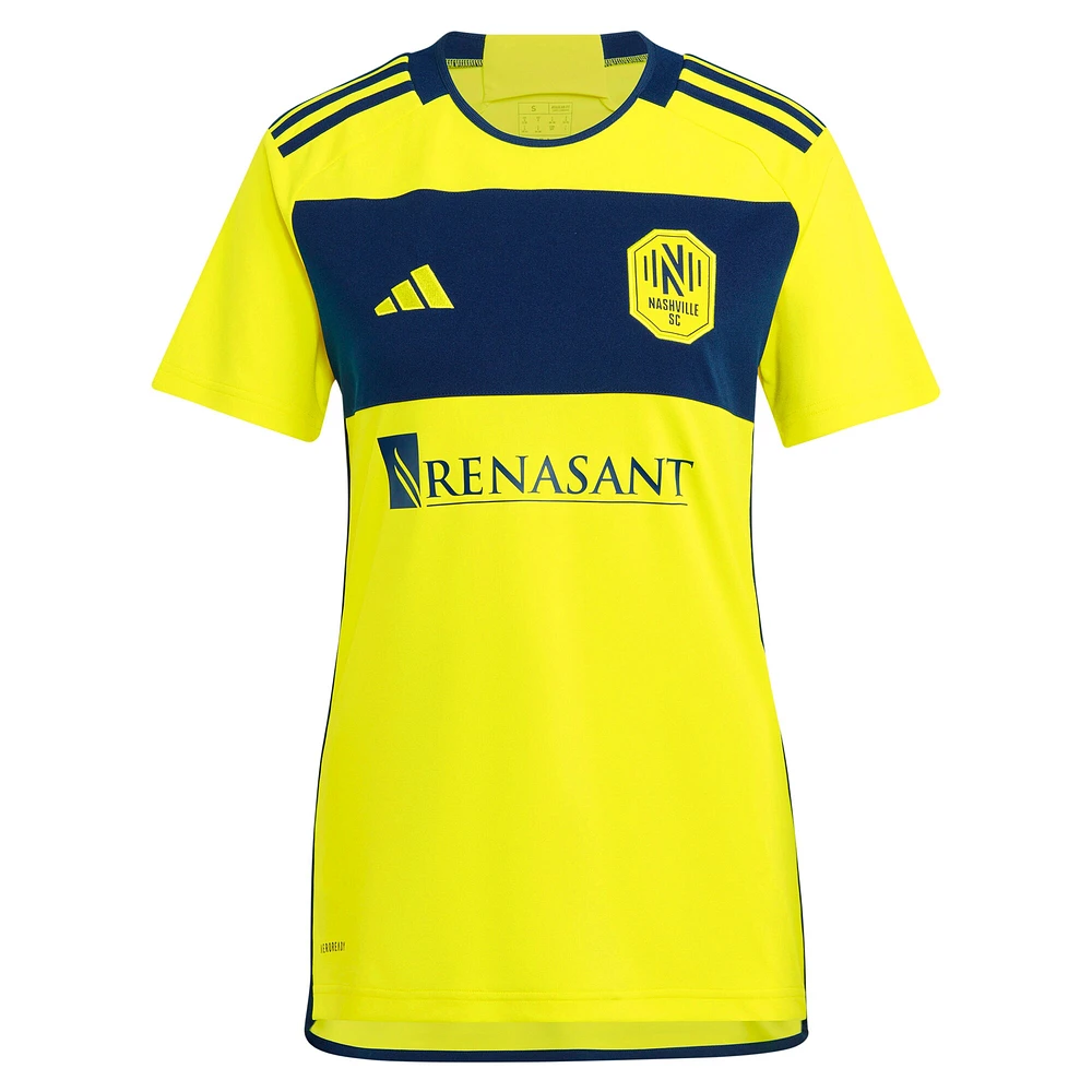 Women's adidas Jacob Shaffelburg Yellow Nashville SC 2024 The 615 Kit Replica Player Jersey