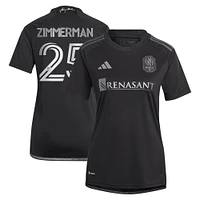 Women's adidas Walker Zimmerman Black Nashville SC 2023 Man Kit Replica Player Jersey