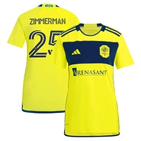 Maillot réplique du kit 615 de Nashville SC 2024 pour femme adidas Walker Zimmerman Jaune