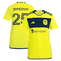 Maillot réplique du kit 615 de Nashville SC 2024 pour femme adidas Walker Zimmerman Jaune