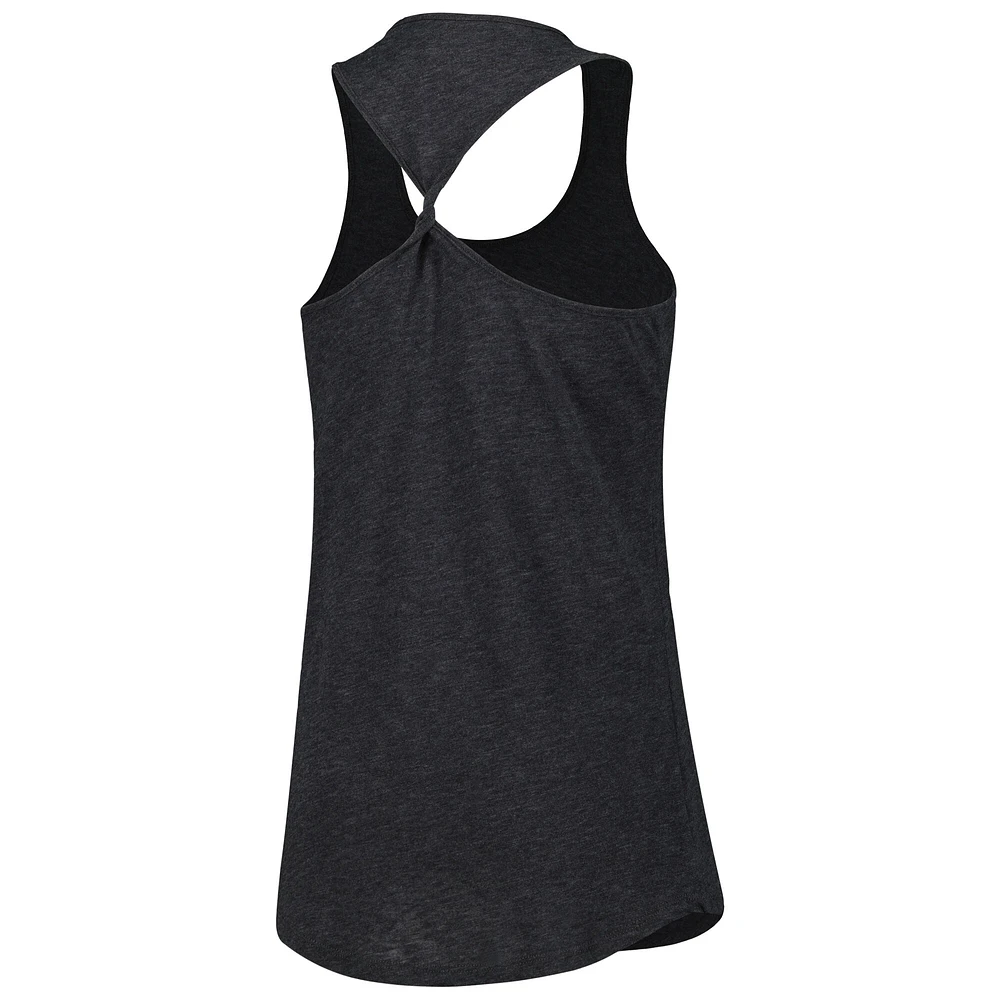 Concepts Sport Heather Charcoal Nashville SC Radiant Twist Back Débardeur à encolure dégagée pour femme