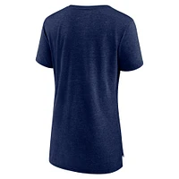 Women's Fanatics Heather Navy Nashville SC Play Tri-Blend T-Shirt