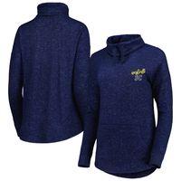 Women's Heathered Navy Nashville SC Cuddle Tri-Blend Pullover Sweatshirt