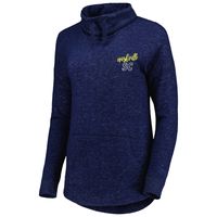 Women's Heathered Navy Nashville SC Cuddle Tri-Blend Pullover Sweatshirt